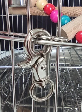 猫狗笼子锁扣挂D型狗窝锁钩鹦鹉鸟笼扣八哥鸟笼锁荷兰猪龙猫笼锁