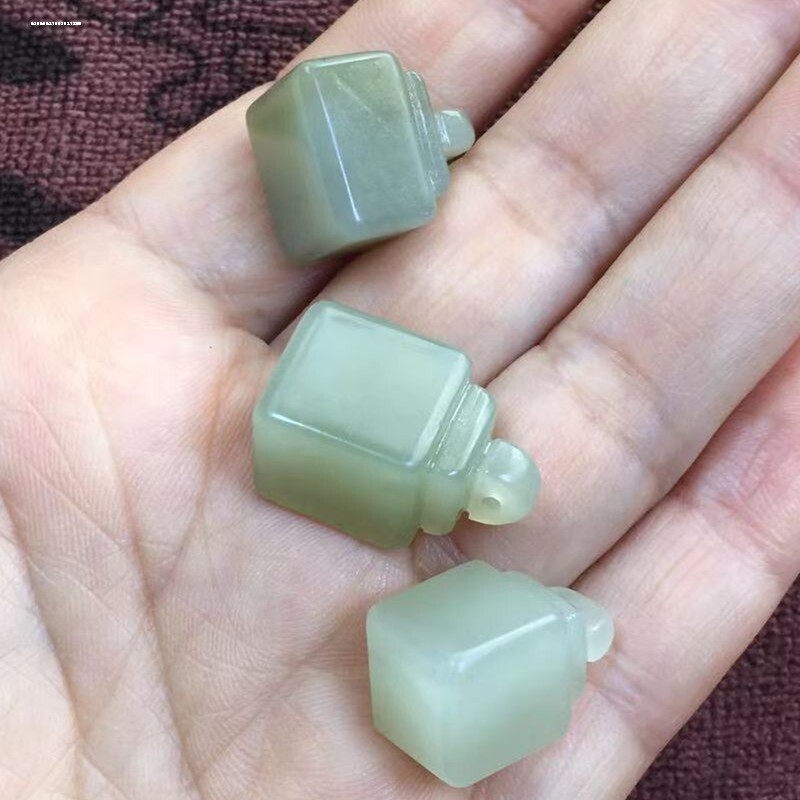 新疆白玉东陵玉印章DIY吊坠挂件配饰半成品