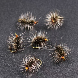 格里菲斯飞蝇钩飞钓路亚浮水毛钩慕斯达鱼钩绑制飞钓假饵蓑羽毛钩