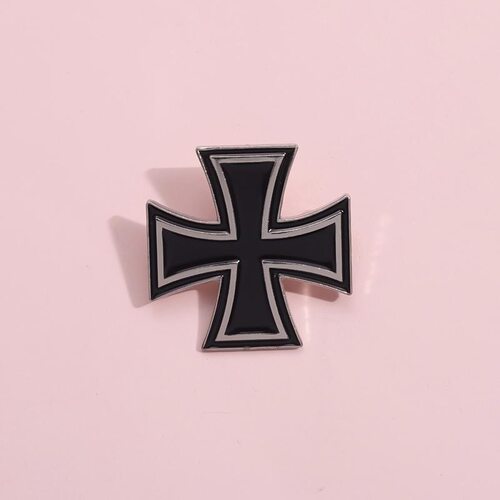 复古普鲁士德国金属铁十字胸针挂