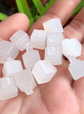 玛瑙印章印玺吊坠玉髓秤砣挂件手工玉石方章配饰