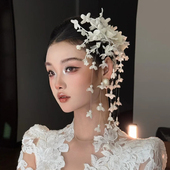 水舞B3038 复古气质铃兰花新娘头饰国风晨袍旗袍礼服结婚高级发饰