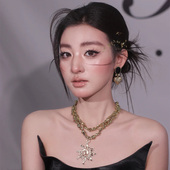 水舞D1198 配饰 欧美风新娘项链锁骨链耳环套装 康康老师同款 秋季