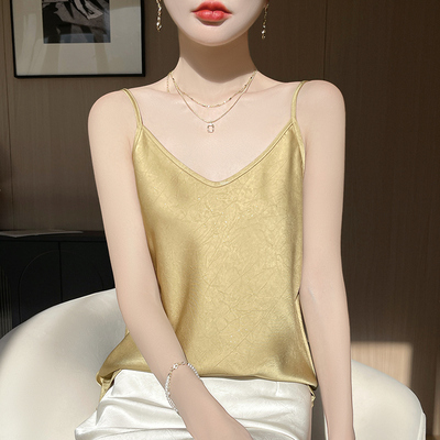 夏季新款醋酸缎面吊带背心打底衫