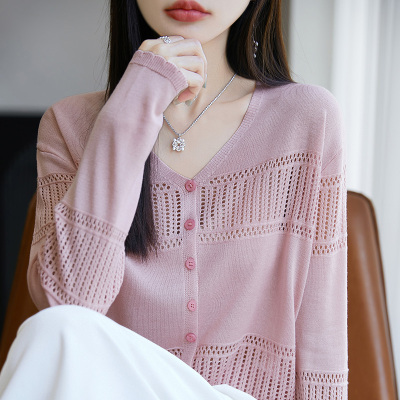 100%莱赛尔天丝针织长袖开衫外套