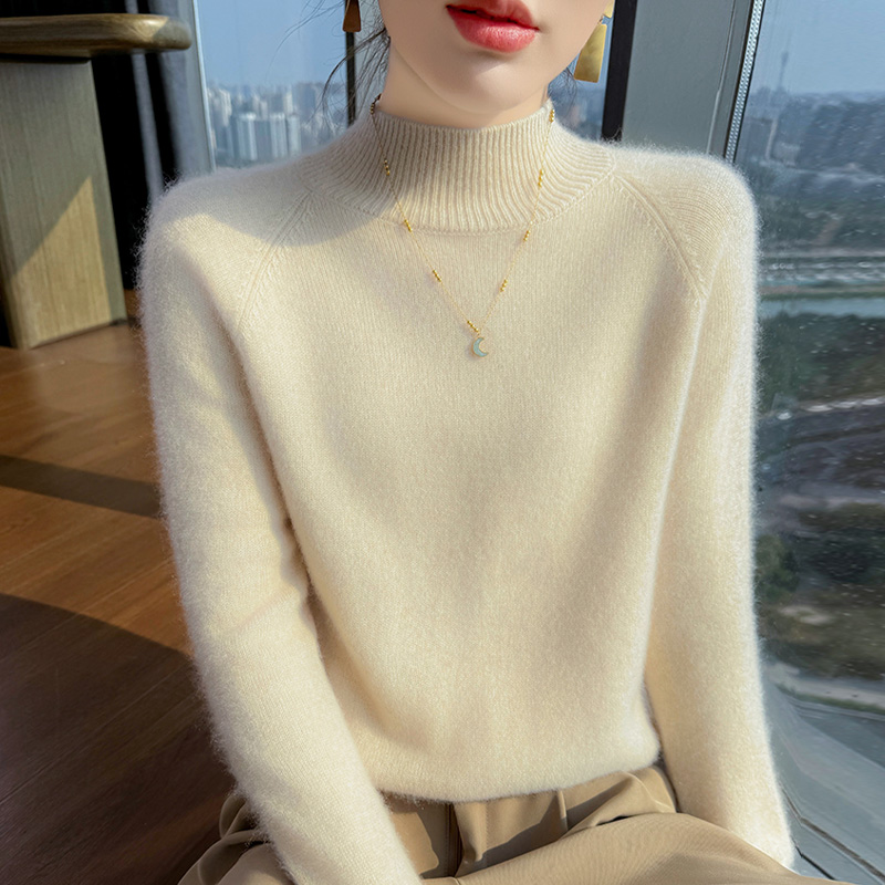 轻奢高端山羊绒衫加厚半高领毛衣