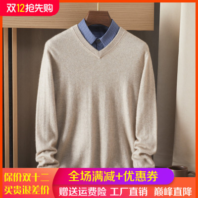 V领2024秋冬新款羊绒衫打底上衣