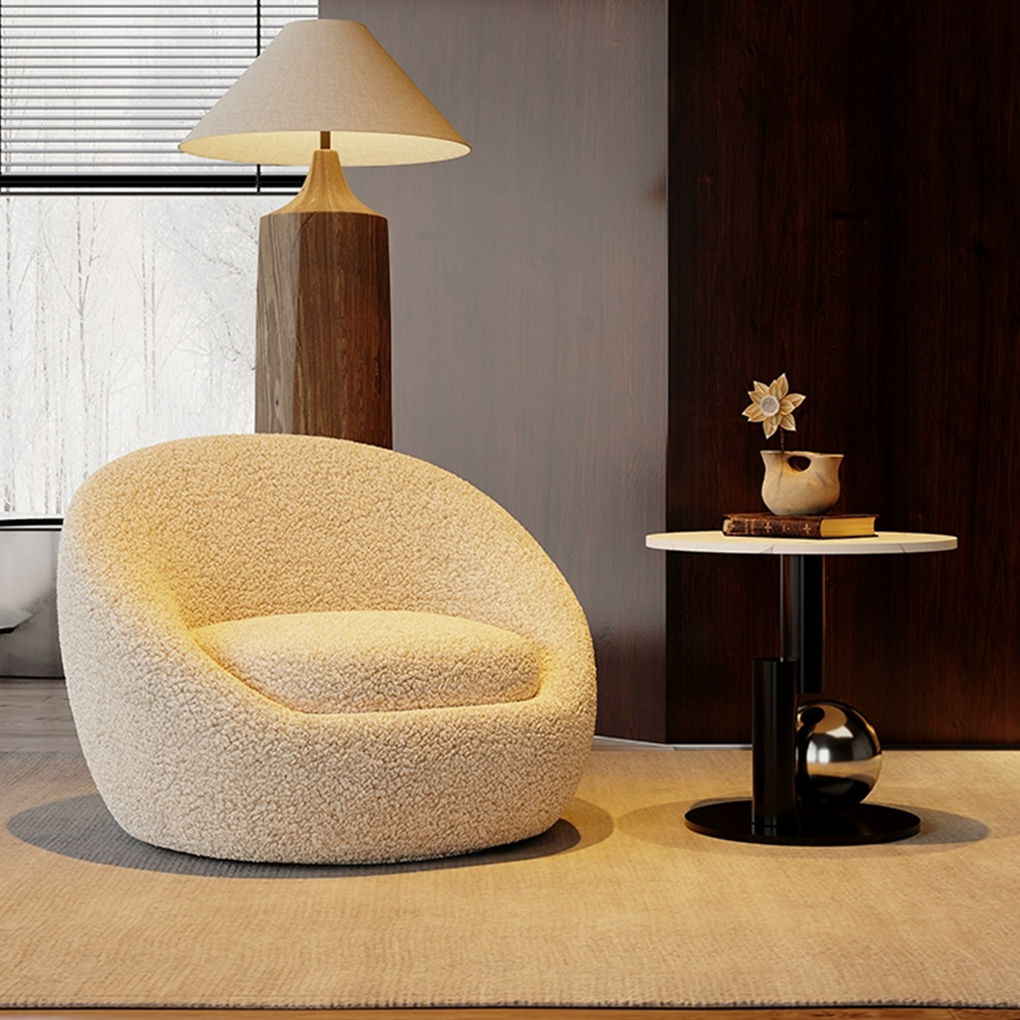 创意轻奢网红设计师简约单人沙发服装店美容院客厅阳台懒人沙发椅