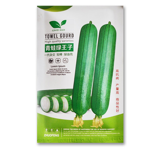 青蛙绿王子短油皮丝瓜种籽高产抗病春秋耐热盆栽油亮丝瓜种子