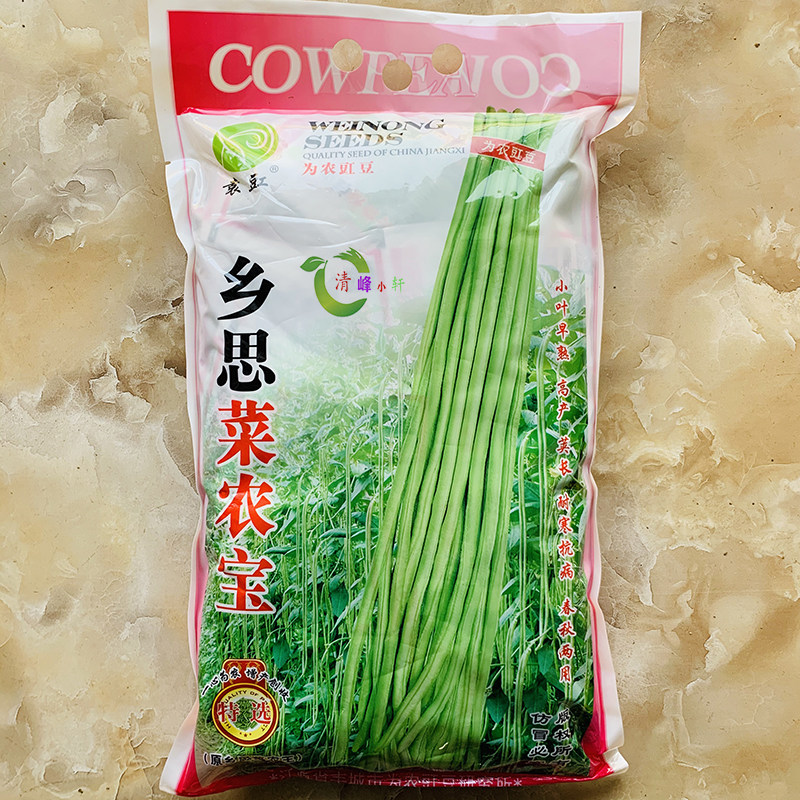 乡思菜农宝豇豆种子早熟抗病小叶荚多长豆角种子大棚基地专用种孑