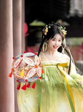 成品非遗竹编绣球滚灯新年元宵节手工灯笼手工古风汉服花灯道具