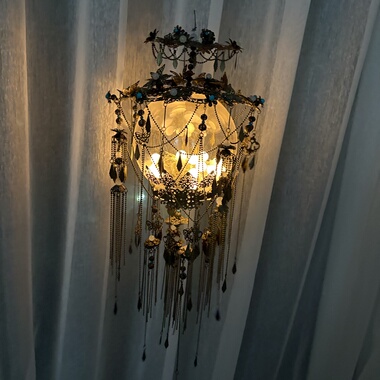 纯手工青铜灯古铜做旧古风灯饰diy材料包中式复古风拍摄道具出片