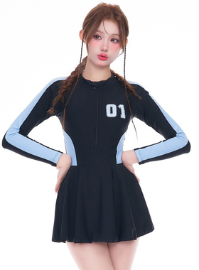 2024新款泳衣女连体裙式仙女范遮肚显瘦性感韩国ins风泡温泉泳装