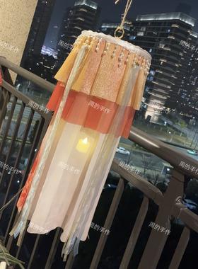 周的手作成品绛纱灯包邮汉服配饰宫灯仿古画灯饰灯笼拍摄道具