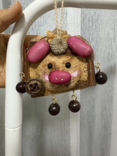 搞怪豆荚丑萌手工创意果壳娃娃包挂件可爱治愈系毛绒挂饰棕色