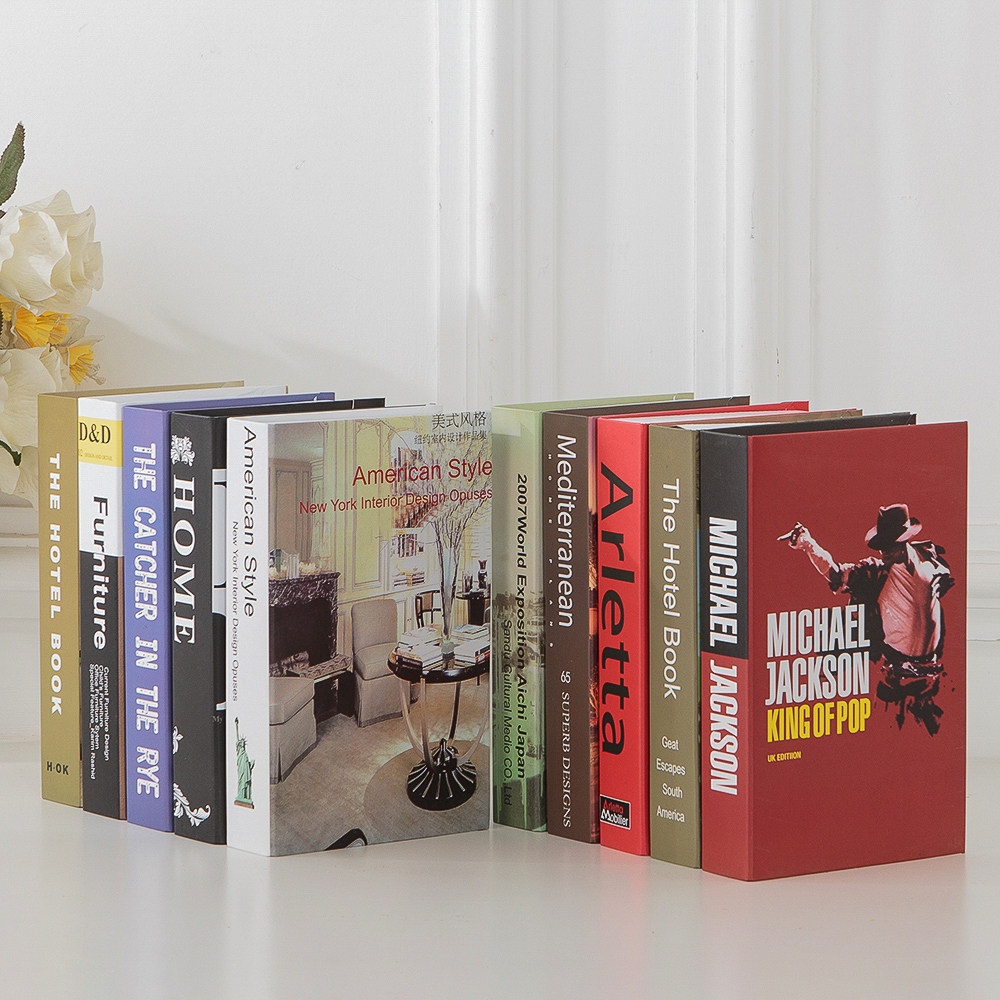 田园简约假书仿真书摆件客厅样板房饰品摆设道具书壳电视柜装饰书