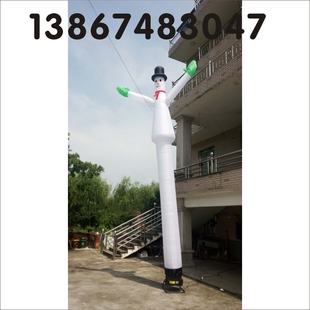 圣诞老人圣诞树空中跳舞雪人舞蹈者 圣诞节充气舞星雪人卡通气模