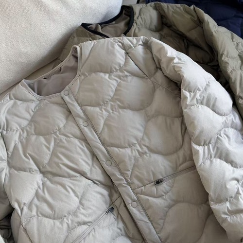 【轻量出行】自留 山系休闲百搭圆领宽松日系工装羽绒服