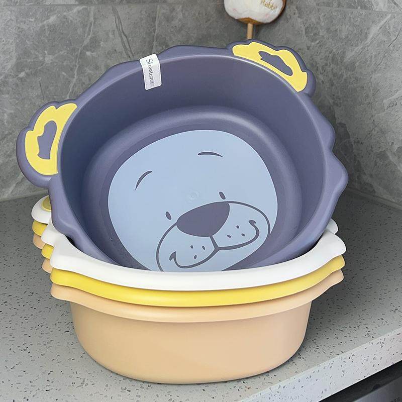 焕龙宝宝洗脸脸盆环保塑料儿童小盆婴儿家用圆形黄色白色卡通圆盆,家庭/个人清洁工具,脸盆,淘宝优惠券,粉丝福利购,淘宝优惠卷