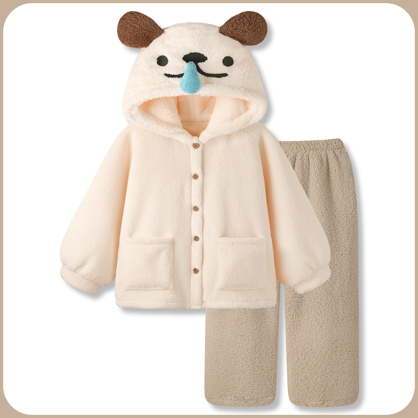 【云朵泡芙】加厚珊瑚绒睡衣女款2026年新款保暖卡通可外穿家居服,女士内衣/男士内衣/家居服,睡衣/家居服套装,淘宝优惠券,粉丝福利购,淘宝优惠卷