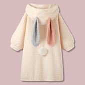 加厚法兰绒甜美长袖 冬2026新款 日系睡衣女款 家居服睡袍 小丑兔