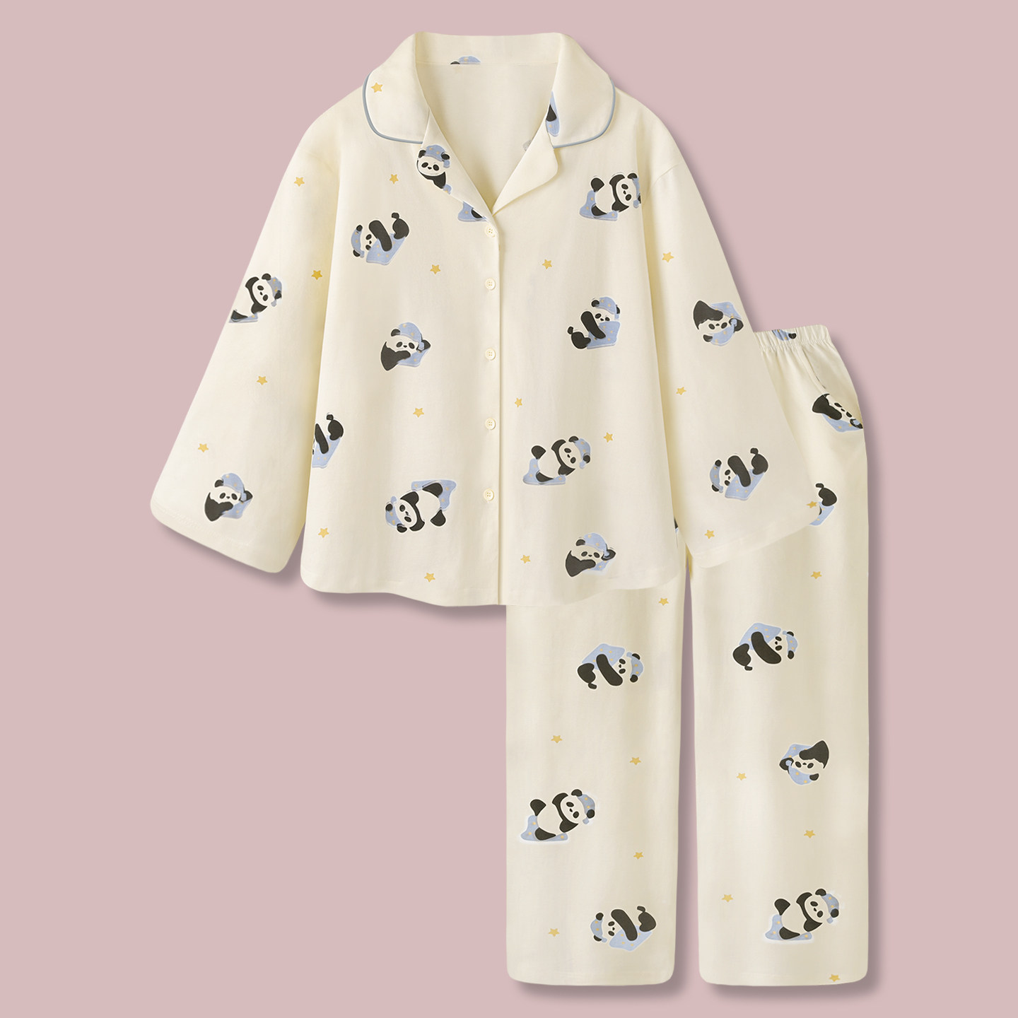 【超柔软A类】纯棉睡衣女款2026年新款春秋高级感可爱熊猫家居服