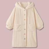 加厚法兰绒家居服睡袍 2026新款 〖糯米小汤圆〗简约睡衣女款 秋冬季