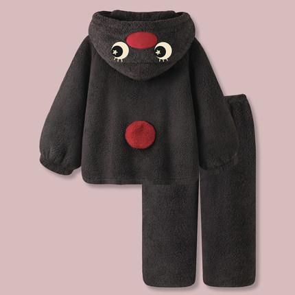 【红果企鹅】睡衣女款冬珊瑚绒保暖加厚高级感2025新款家居服套装