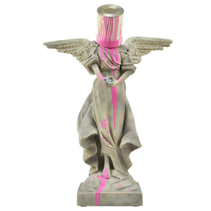 banksy油漆桶天使雕塑家居装饰潮流摆件手办现代简约班克西作品集