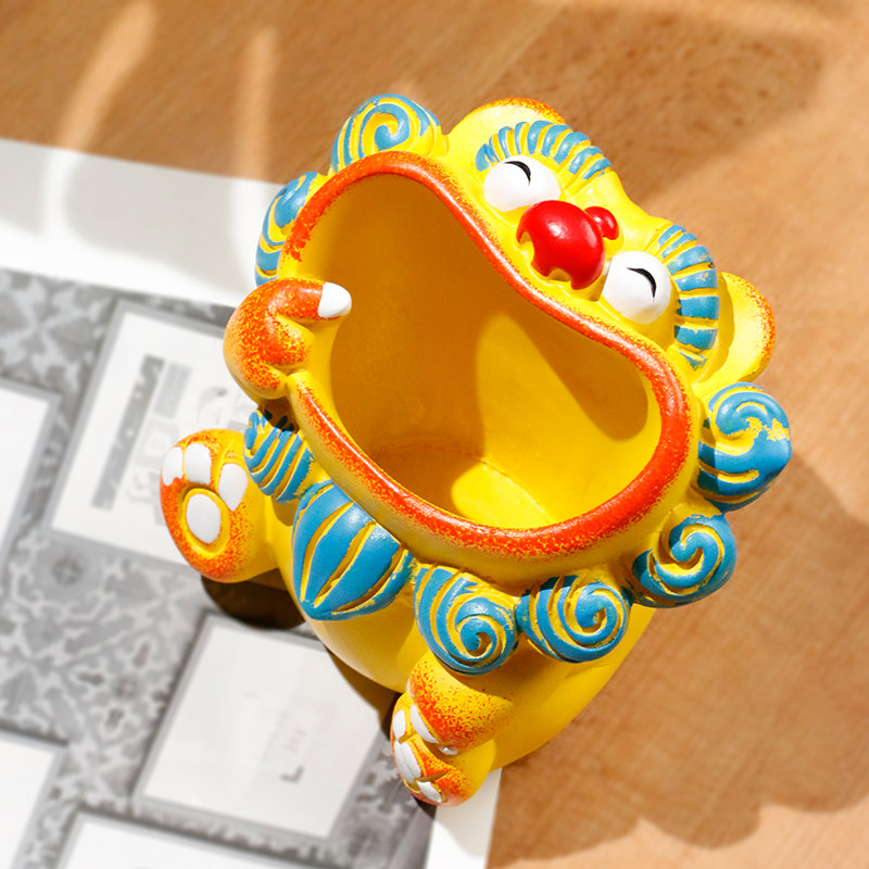 狮三百|吞八方笔筒 桌面装饰摆件可爱创意好运国风文具学生办公,节庆用品/礼品,笔筒,淘宝优惠券,粉丝福利购,淘宝优惠卷