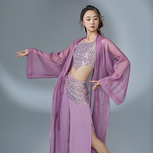 华丽独秀古典舞舞蹈服套装国风爵士演出服飘逸显瘦纱衣中式练功服