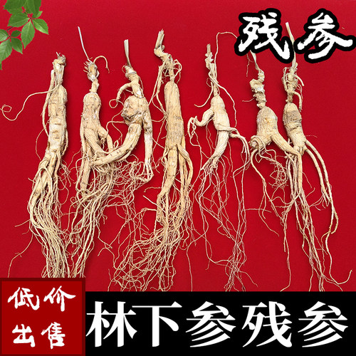 正宗高龄东北特产人参长白山人参林下参正品残参干货煲汤泡酒专用