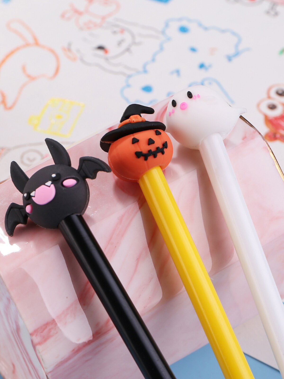 호박 랜턴 젤 펜 크리 에이 티브 할로윈 펜 귀여운 선물 상금 물 펜 사무실 학습 용품 맞춤형 로고