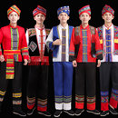 壮族成人葫芦丝演出服苗族土家族彝族佤族舞蹈服 少数民族服装 男士