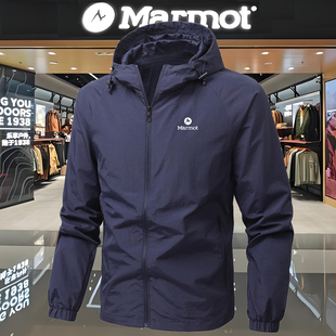 土拨鼠户外冲锋衣男秋冬薄款防风防水户外运动休闲徒步登山服外套