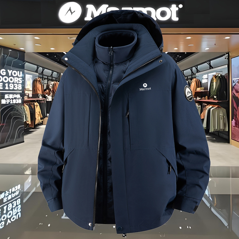 土拨鼠羽绒三合一冲锋衣男女同款