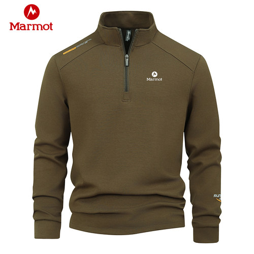 土拨鼠男士卫衣秋冬季新款户外运动休闲立领半拉链长袖休闲卫衣