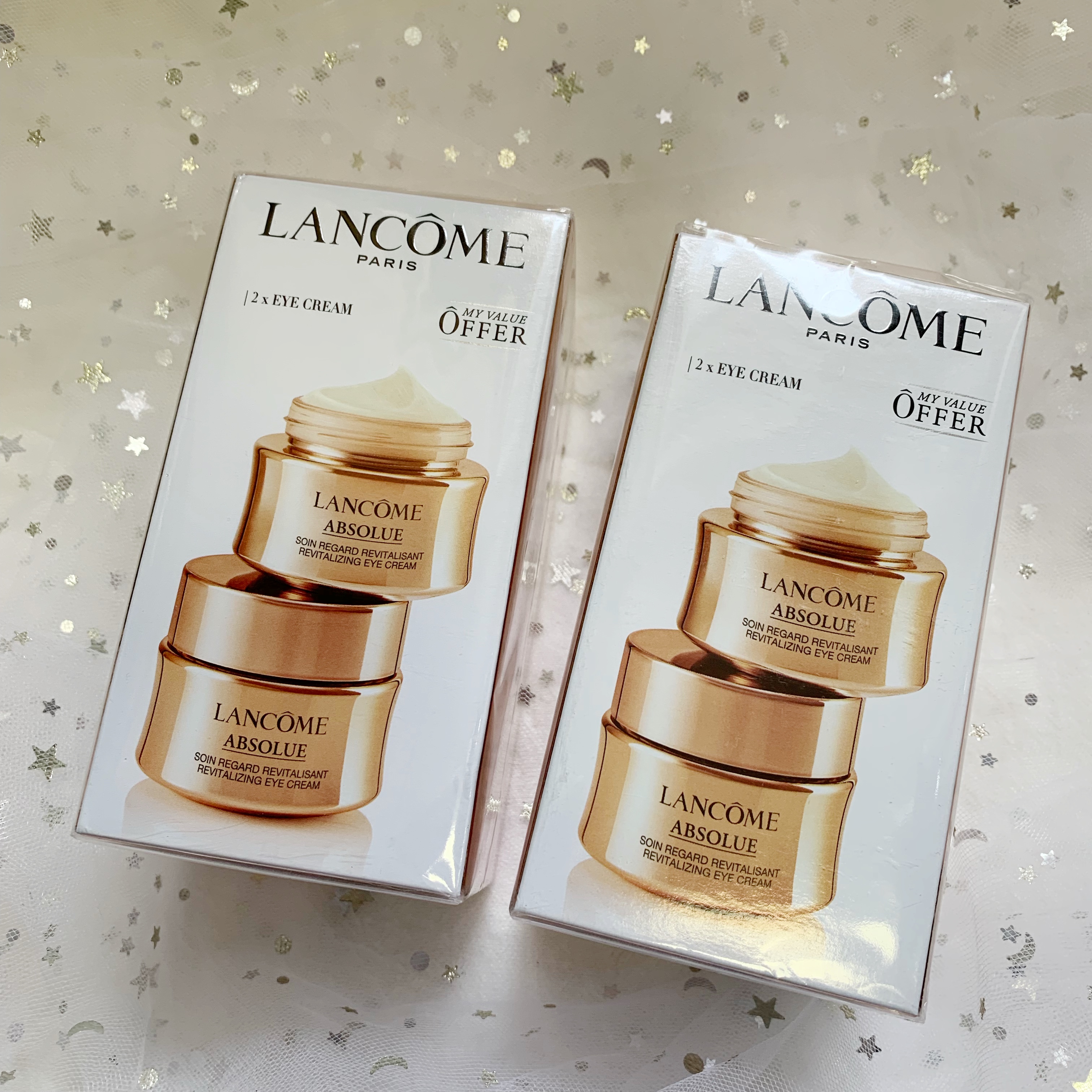 (用1元券)日上免税新版-Lancome/兰蔻菁纯臻颜眼霜20ml*2个装套装