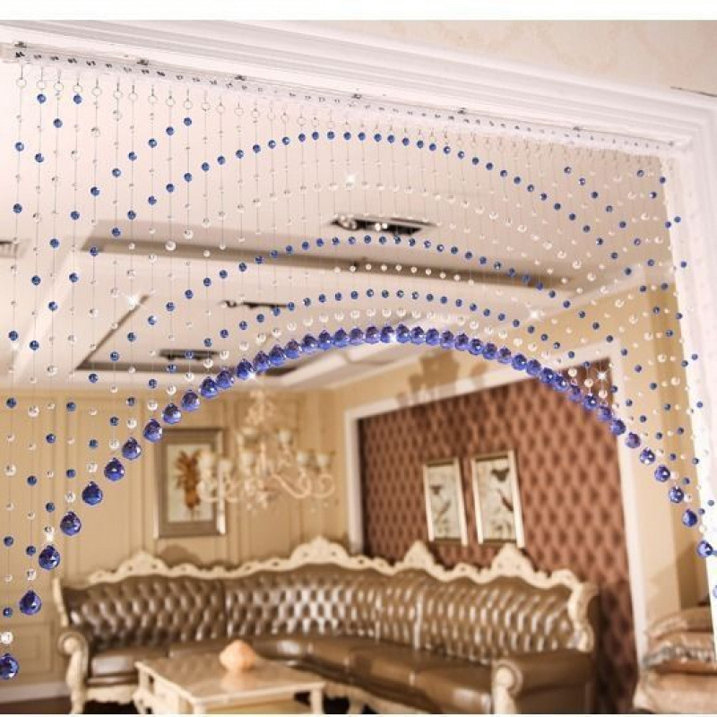 水晶珠帘隔断帘卧室客厅过道风水玄关房间卫生间挂帘珠子装饰