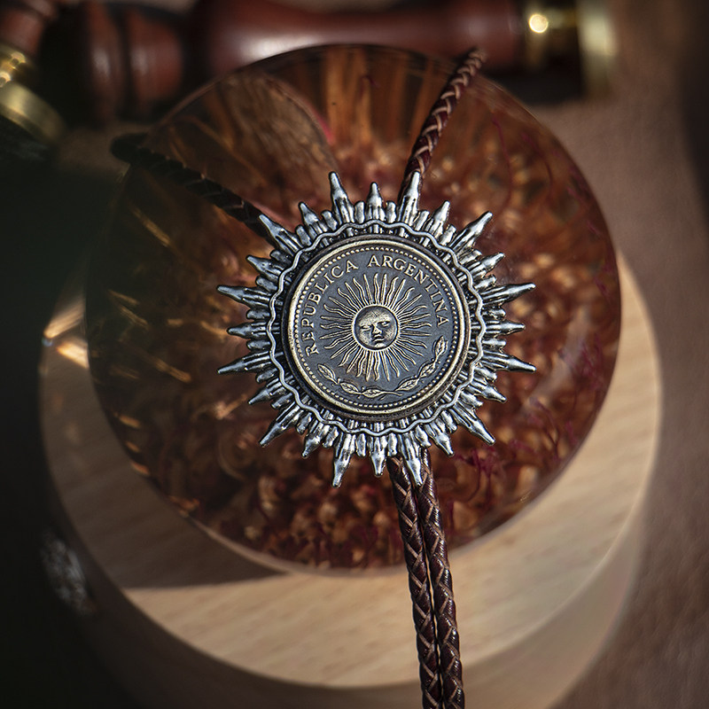 复古暗黑波洛领带正装西部中古领结绳休闲高级感项链原创BOLO TIE