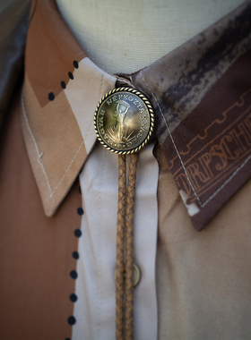 复古美式波洛领带结正装配饰衬衫项链中古休闲领结原创bolo tie男