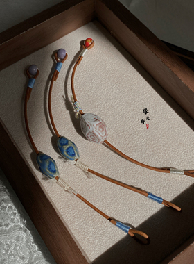 景德镇陶瓷手链饰品国风女生流行手工编织新中式小清新闺蜜森系