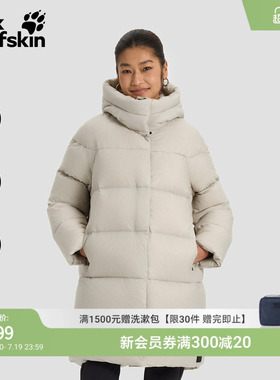 JackWolfskin狼爪秋冬ICY HIL女750蓬鹅绒长羽绒服A65093A