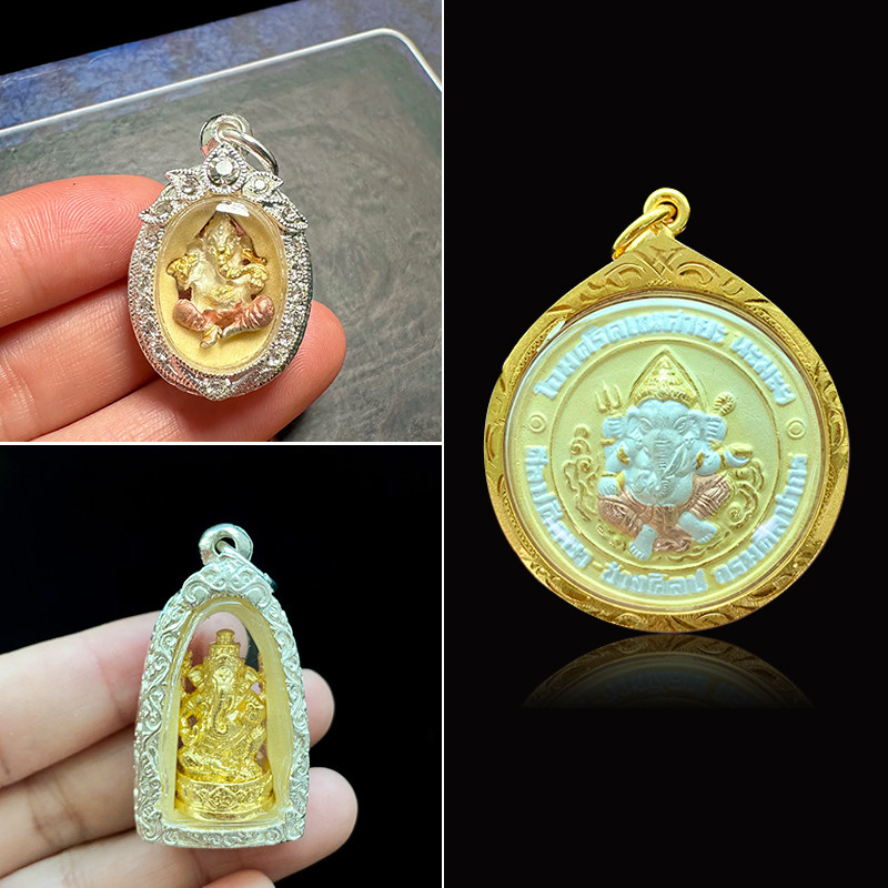 泰国佛牌龙婆三安象神象牌吊坠