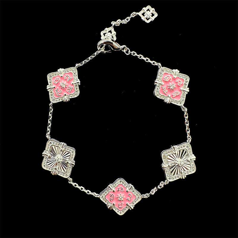 泰国佛牌 幻彩灵韵绮梦粉手链 2567年 文文 金色银色手链