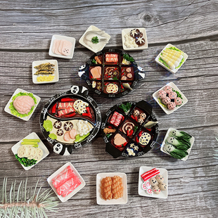 清川至物重庆九宫格火锅鸳鸯锅冰箱贴立体磁铁仿真文创纪念礼物品