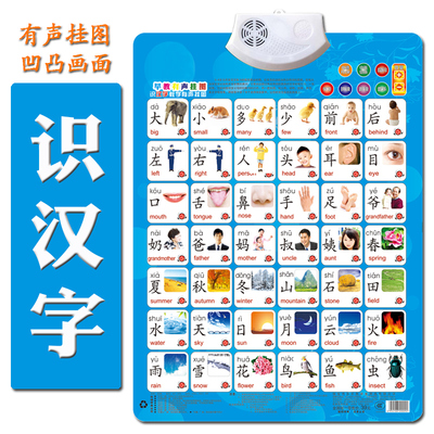 字母表中英文点读认知有声挂图
