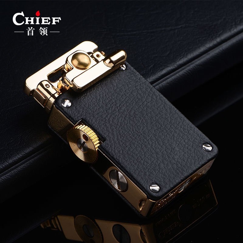 【祝融火具】首领708摇臂煤油打火机带火石仓个性时尚潮流男送礼