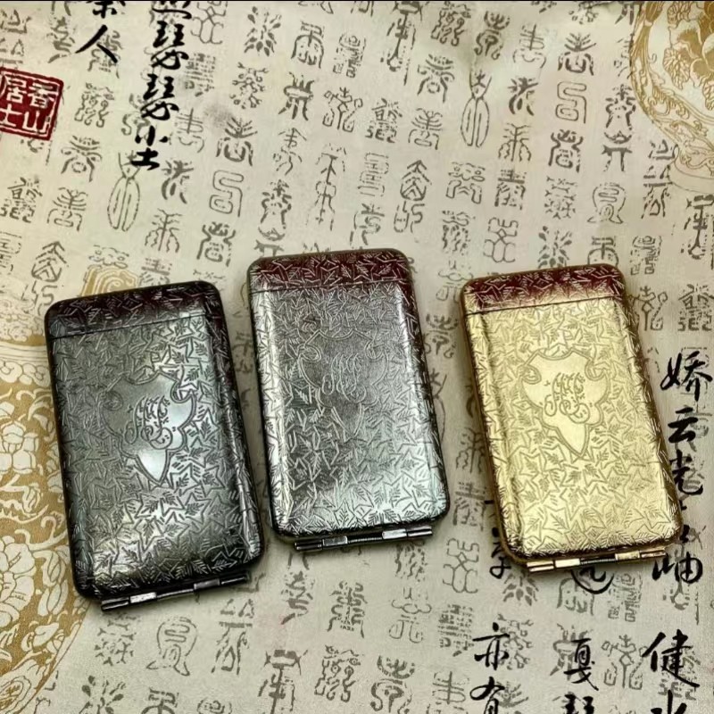 【祝融火具】海豚浴血黑帮三开细支烟盒自动弹开合金烟夹 男