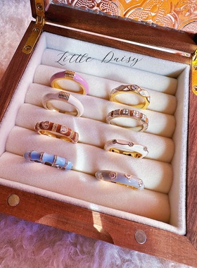 日系轻奢女合金日韩珐琅釉